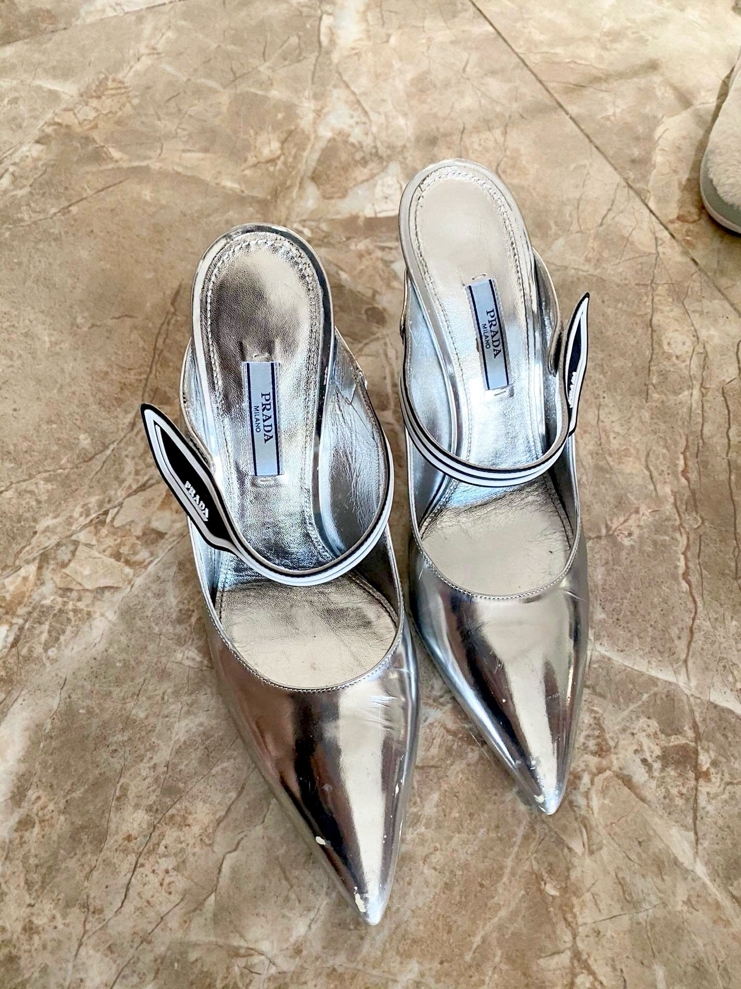 Prada Silver Heels - RE.LOVED - Sustainable Fashion, Buy