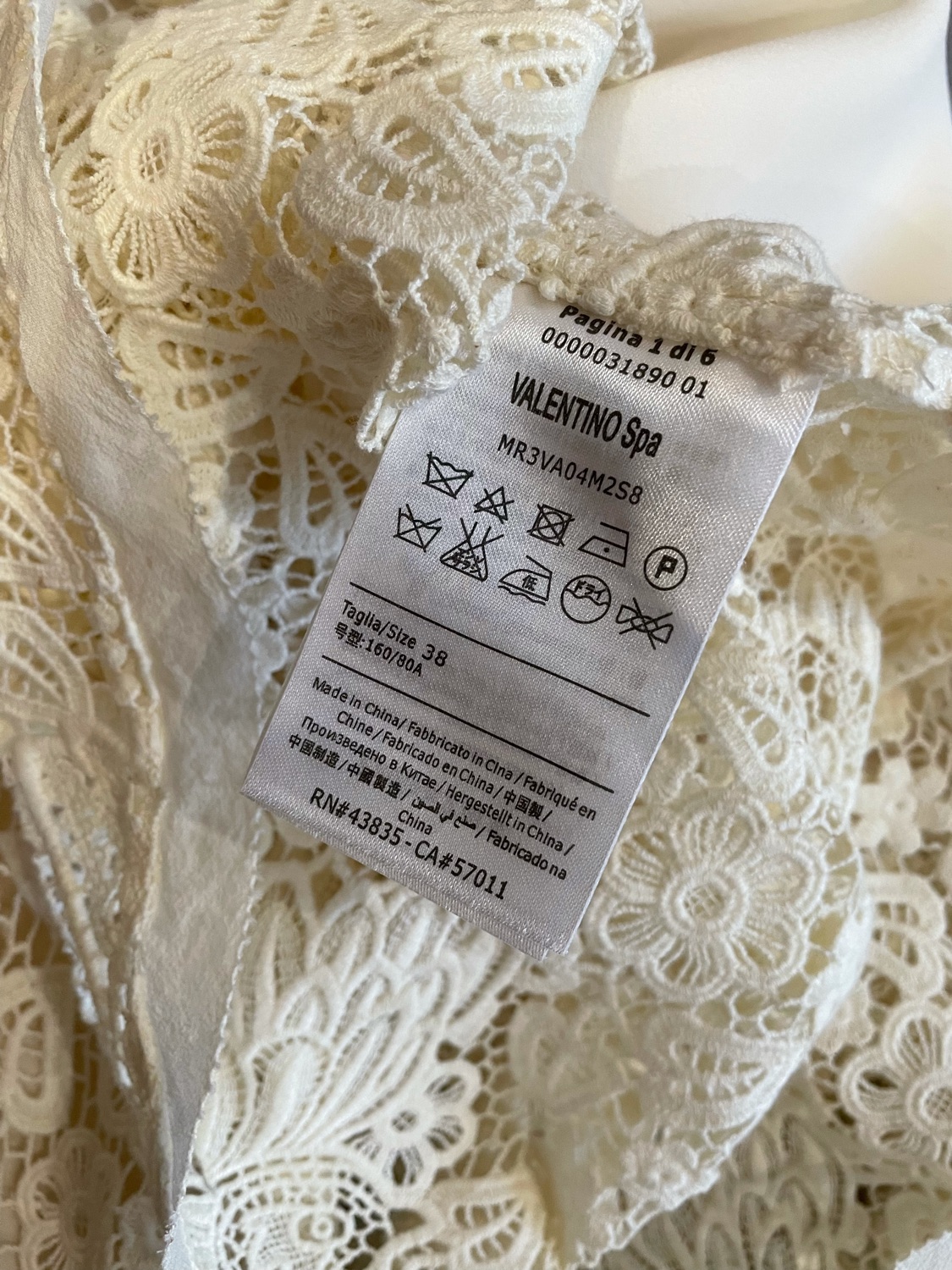 Red Valentino Hummingbird Embroidered Macramé Dress - RE