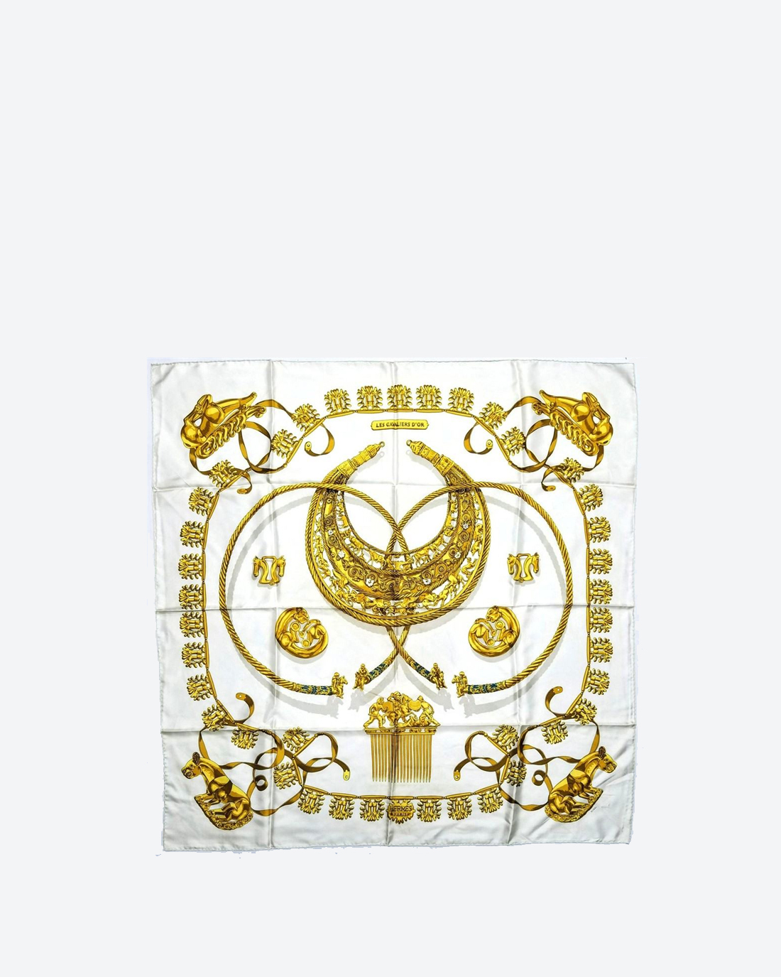 Hermès Les Cavaliers D’or Rybal scarf