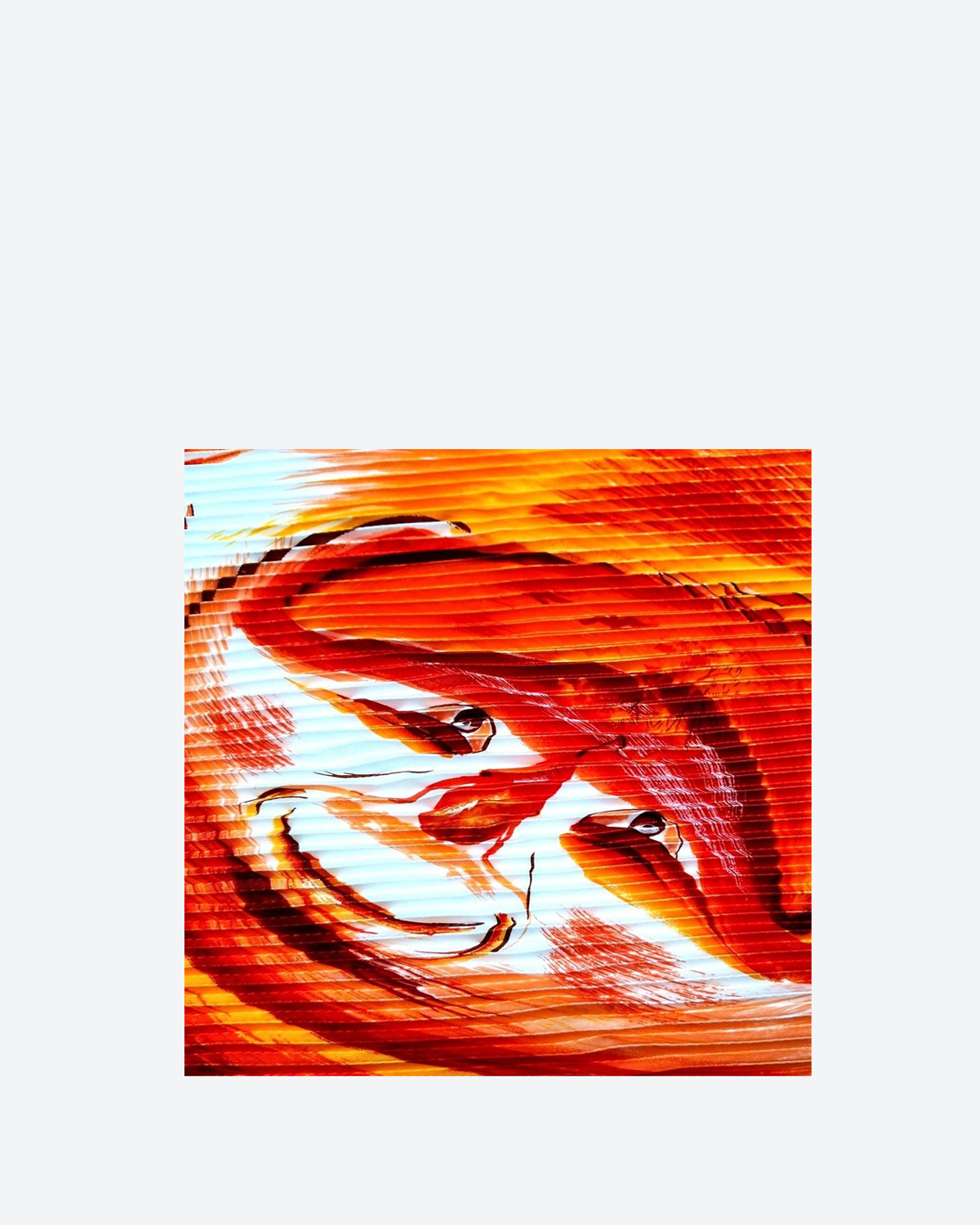 Hermès Smile in Third Millenary pleated scarf