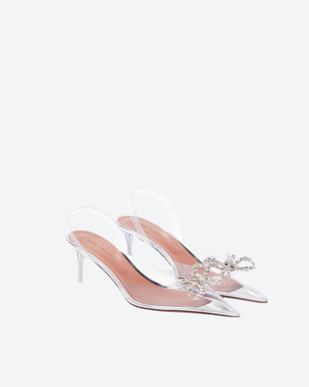 amina muaddi white heels