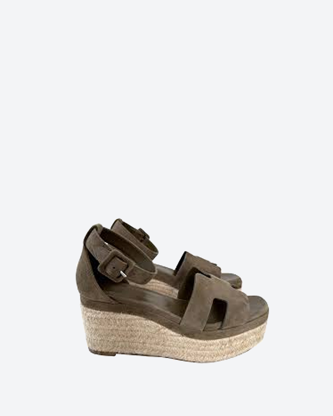 Hermes Elda Espadrille Green High heels - RE.LOVED