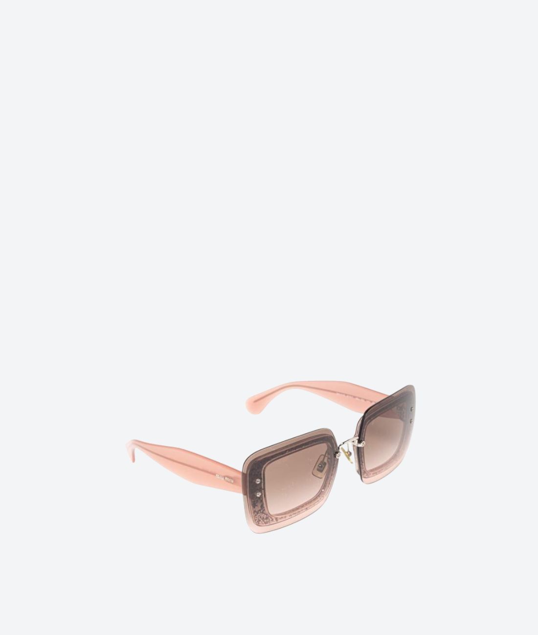 Miu Miu MU 01RS - UEU1E2 Transparent Pink Glitter Sunglasses