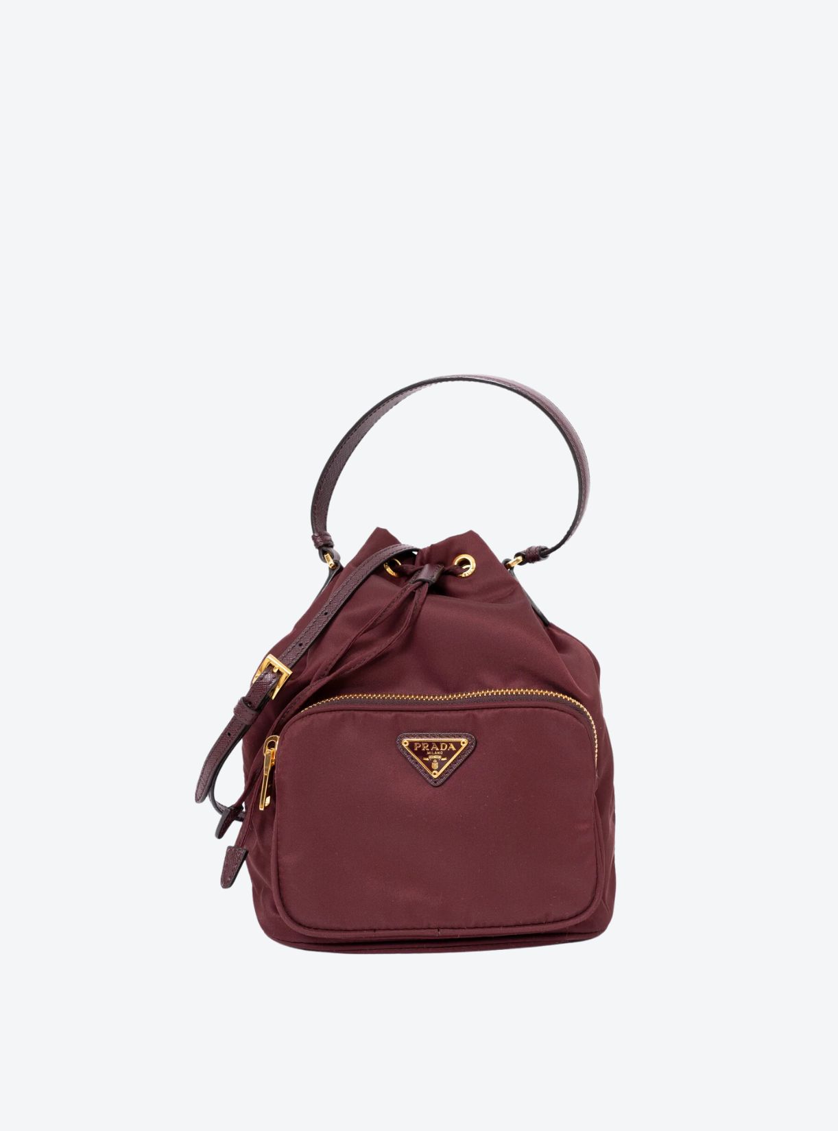 ショルダーバッグ・ポシェット Prada Burgundy Re-Nylon Duet Bucket Bag 0L0A6281_fc9bb5cc-1ba1-4d35-