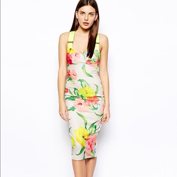 Lime green ted baker fashion dress