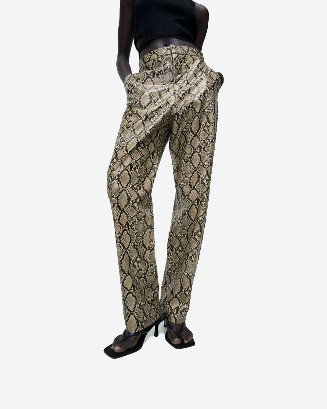 Zara Snake Print Pant RE.LOVED Sustainable Fashion Buy Sell Relove your dressing