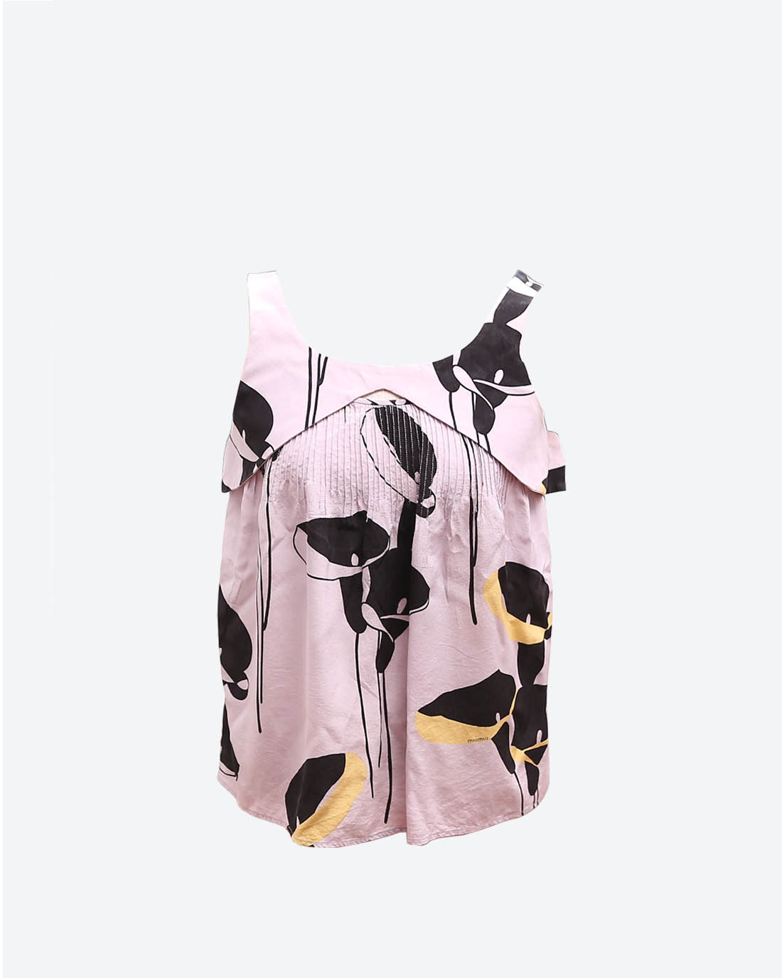 Miu Miu pink and black top sleeveless