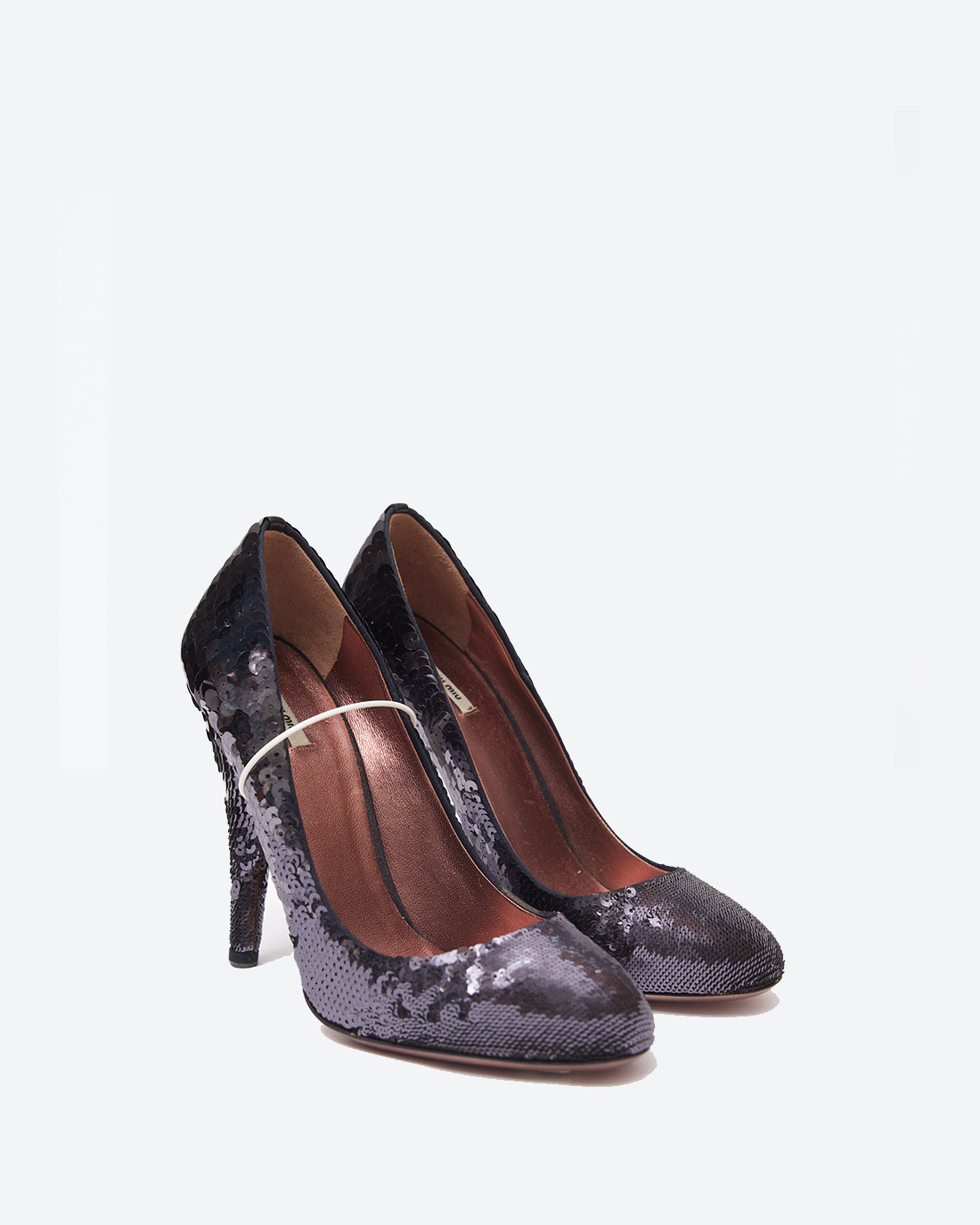 Miu Miu Dark Grey Sequin High Heels 36