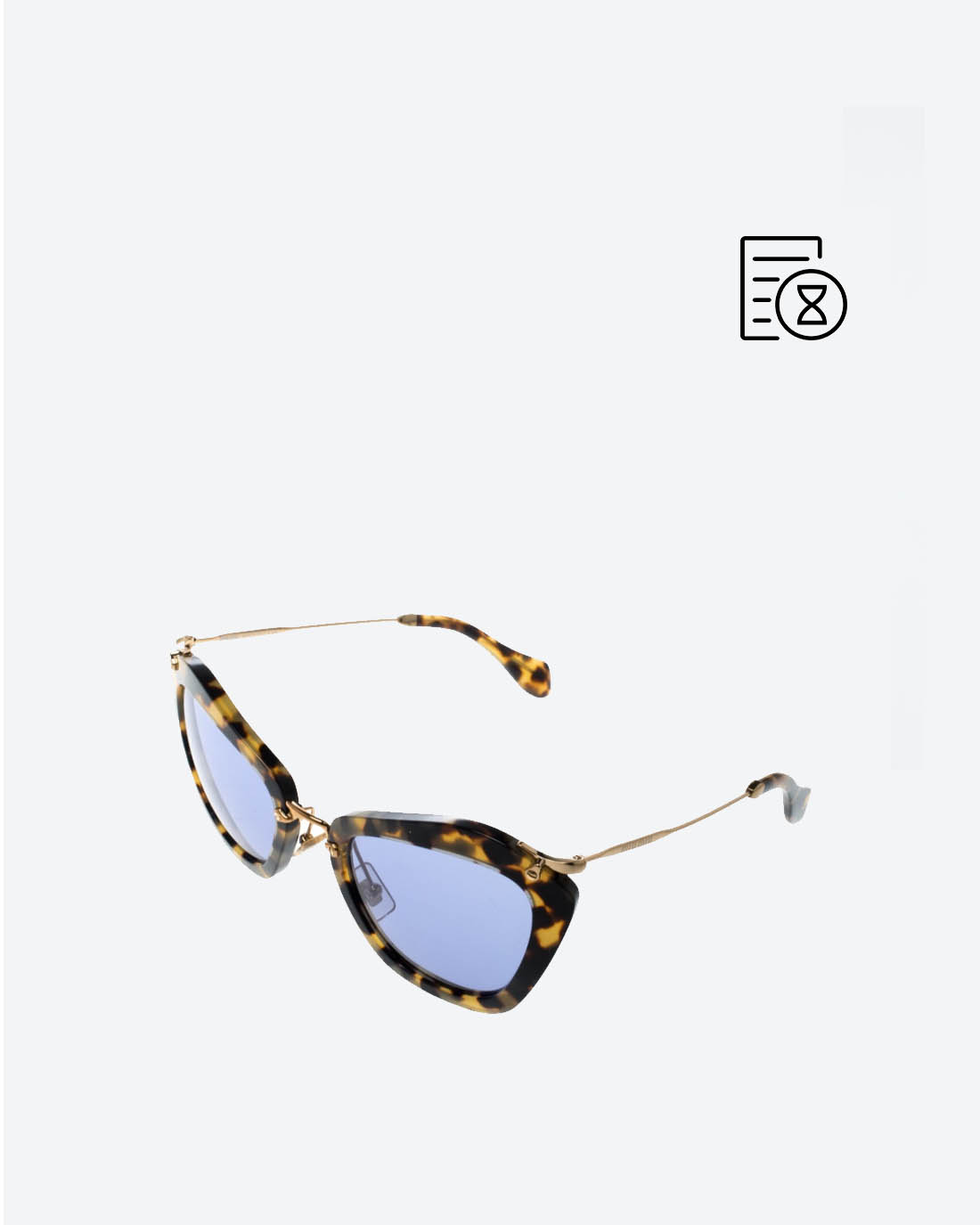 Miu Miu Dappled Havana Noir Cat Eye Sunglasses