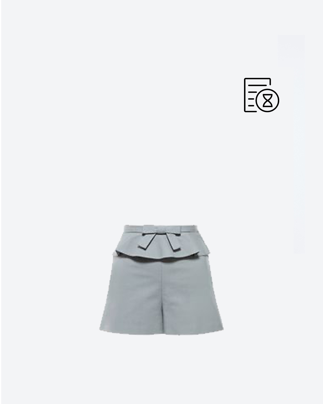 Red Valentino Peplum & Bow Detail Cotton Shorts